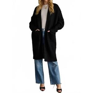 NEW PANACHE APPAREL dale knit cardigan in black